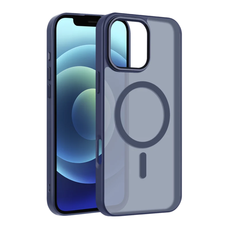 Coque MagSafe translucide mate Bleu