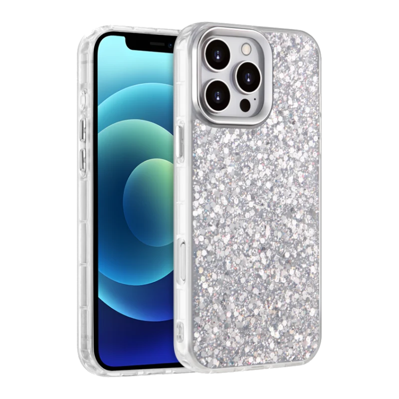 Coque à paillettes Argent