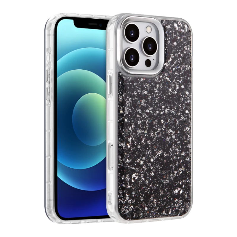 Coque à paillettes Gris