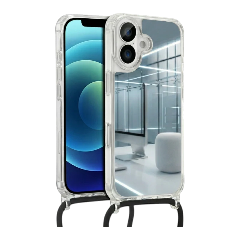 Coque miroir avec cordon Cordon Noir