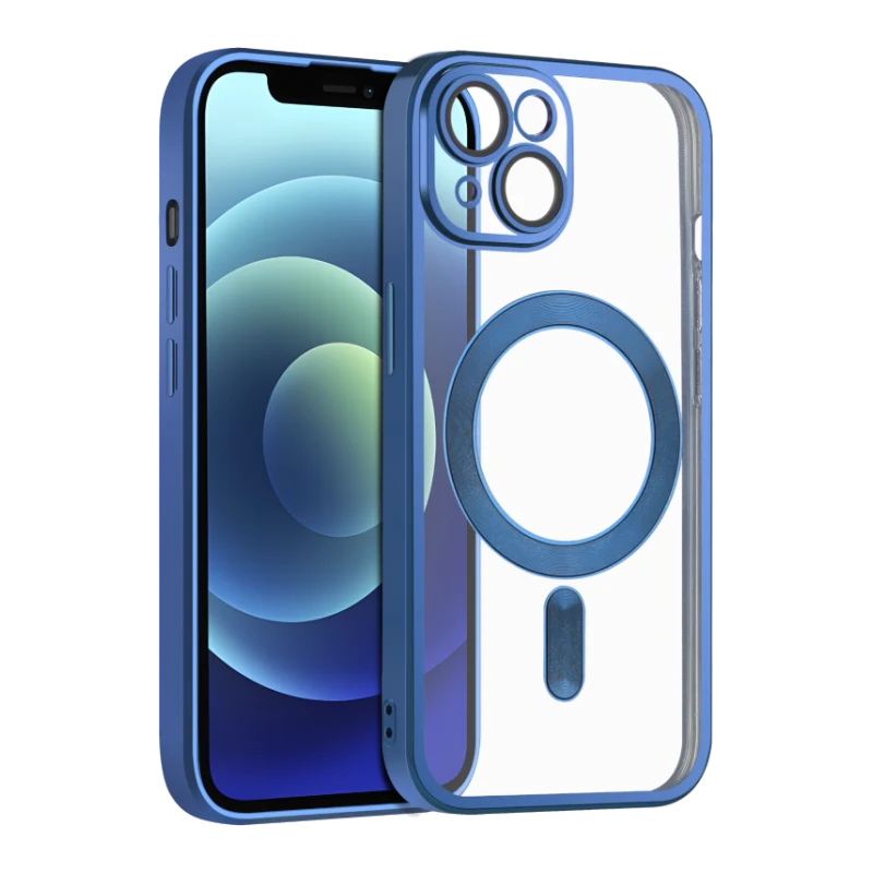 Coque MagSafe transparente contour couleur